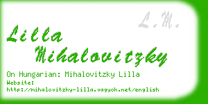 lilla mihalovitzky business card